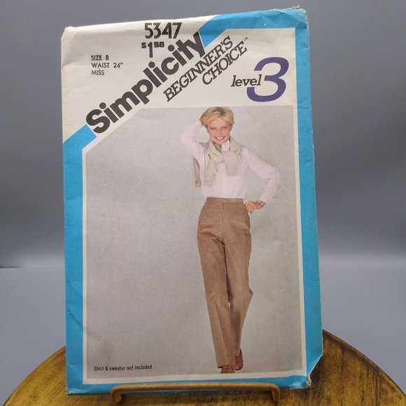UNCUT Vintage Sewing PATTERN Simplicity 5347, Beginner's Choice Level 3 Women - Picture 1 of 3